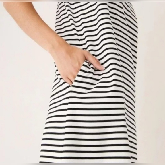 NWOT Frank And Oak Pocketd T-Shirt Dress XL  Indigo & White Stripes - Picture 2 of 10